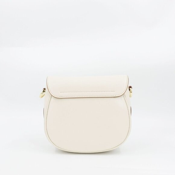 Marc Jacobs Women's The Messenger Saddle Bag Small In Leather White OS - Picture 5 of 15